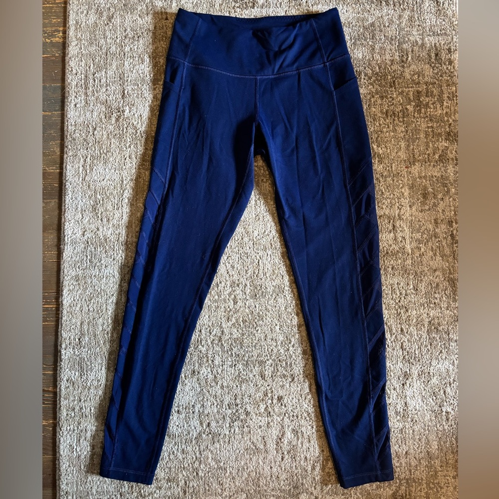 Navy Blue High-Waisted Leggings